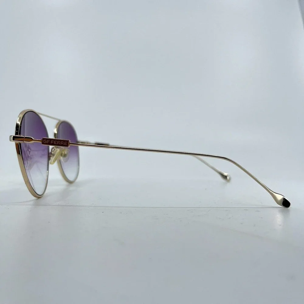 Gianfranco Ferre Sunglasses GFF 1140 Gold Purple Lens Womens 55-17-140‎ H7166